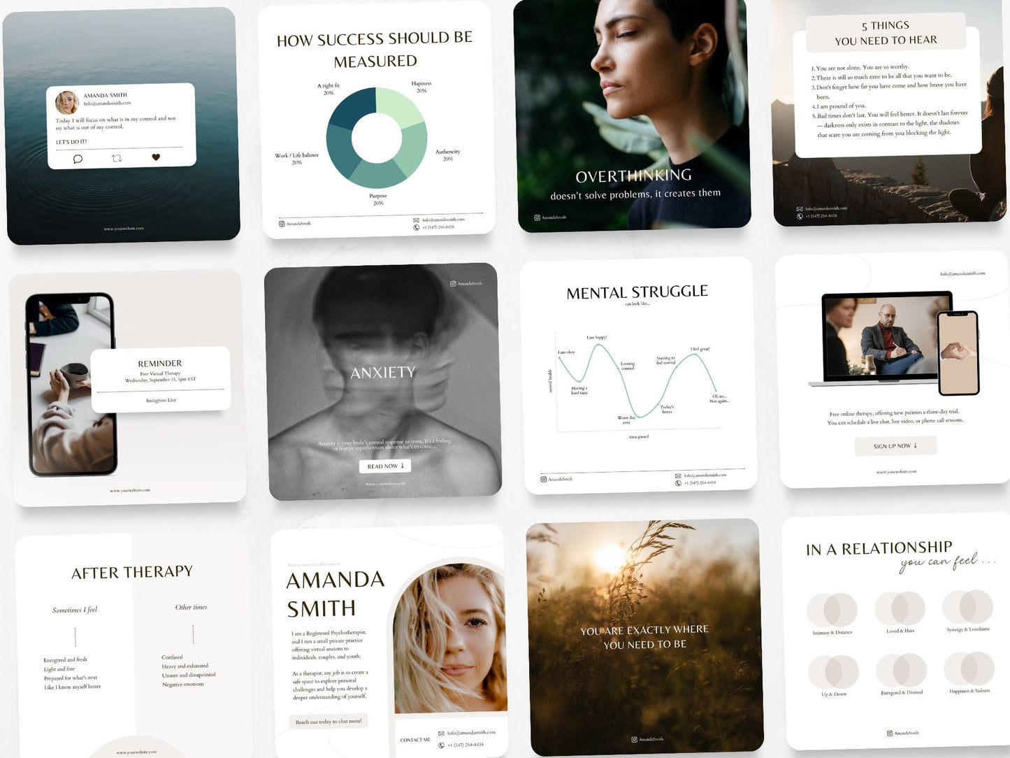 60 Psychologist Post Templates