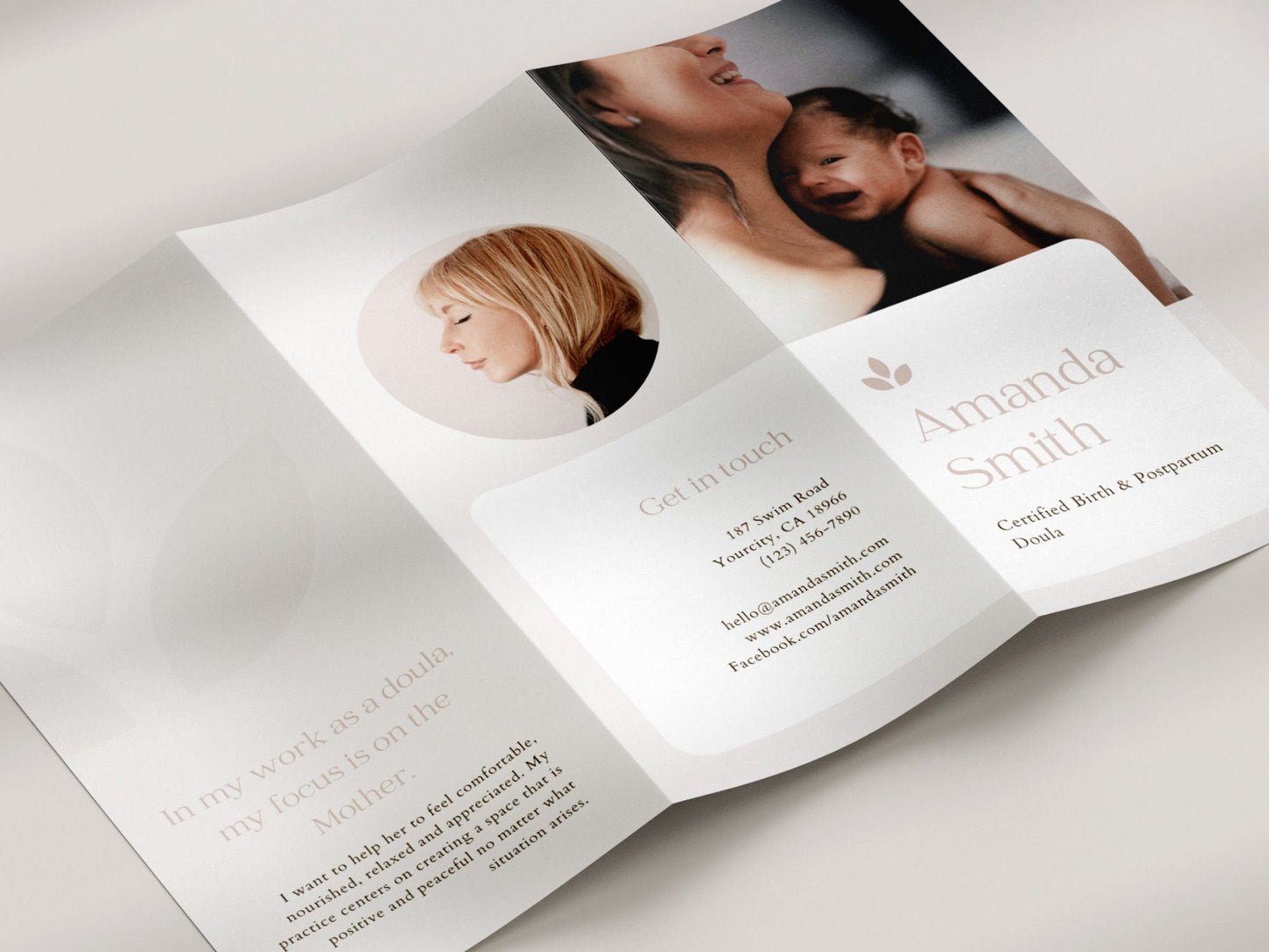 Doula Trifold Brochure, Double sided