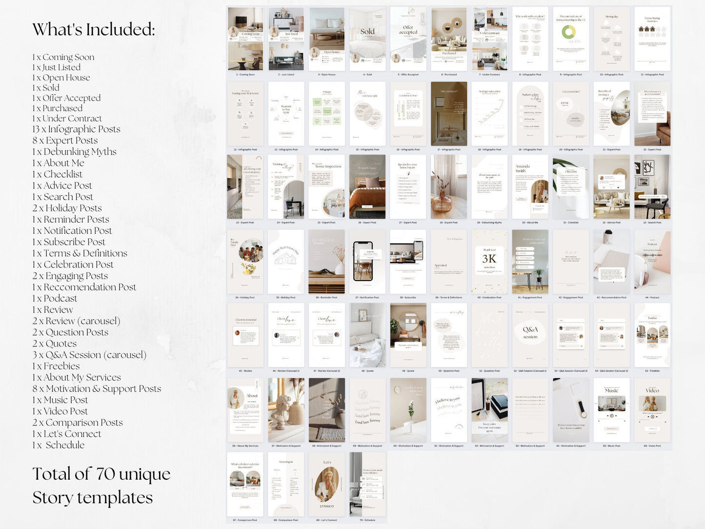 70 Real Estate Story Templates