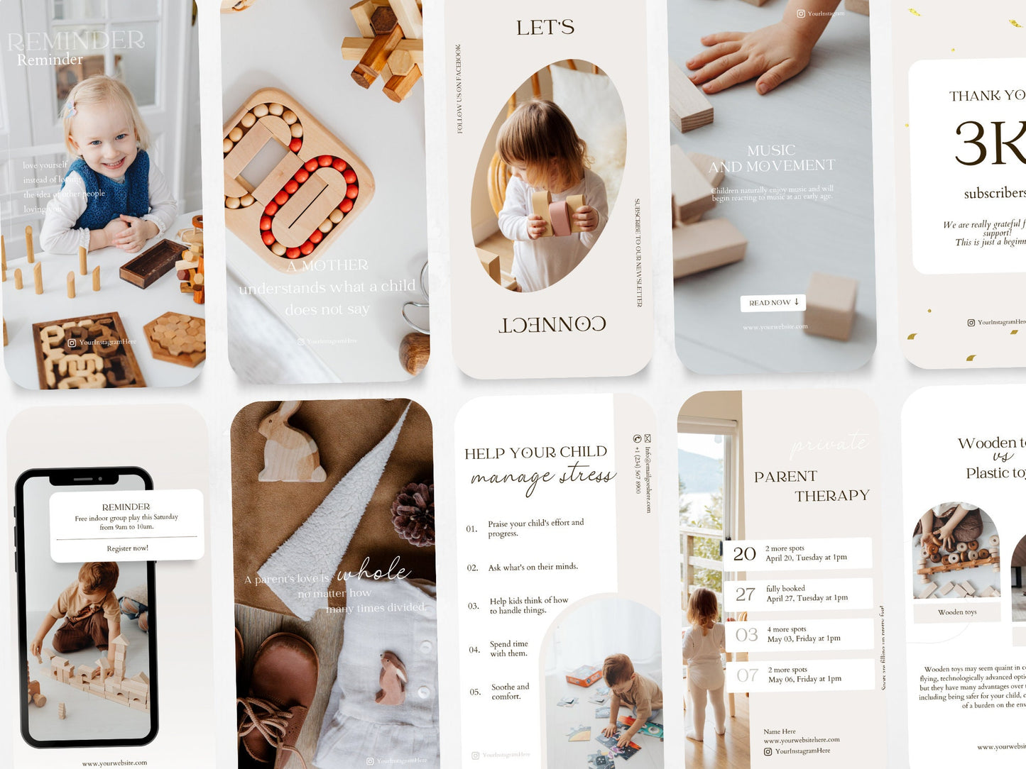 50 Childcare Story Templates