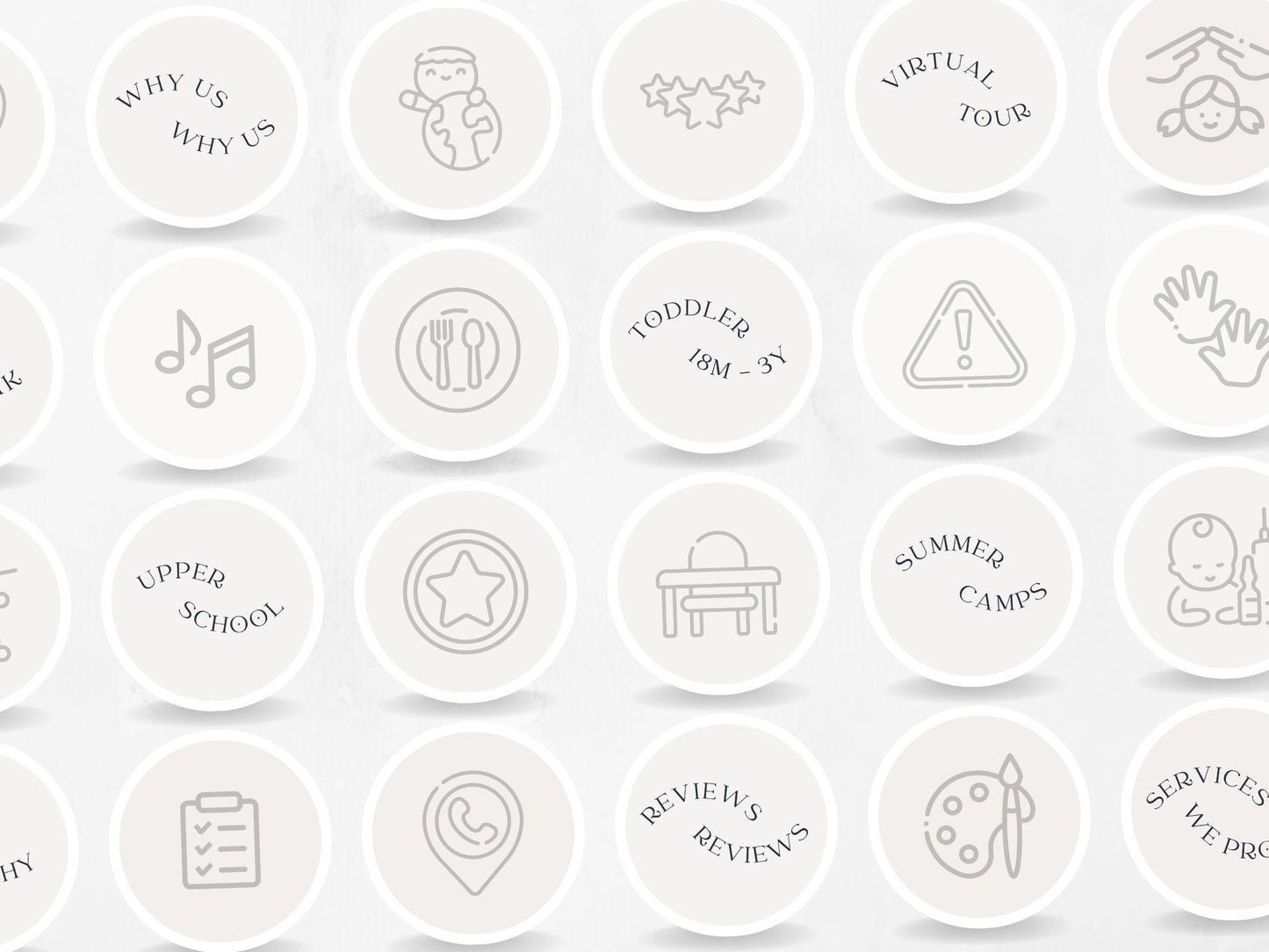 100 Childcare Story Highlight Cover Templates