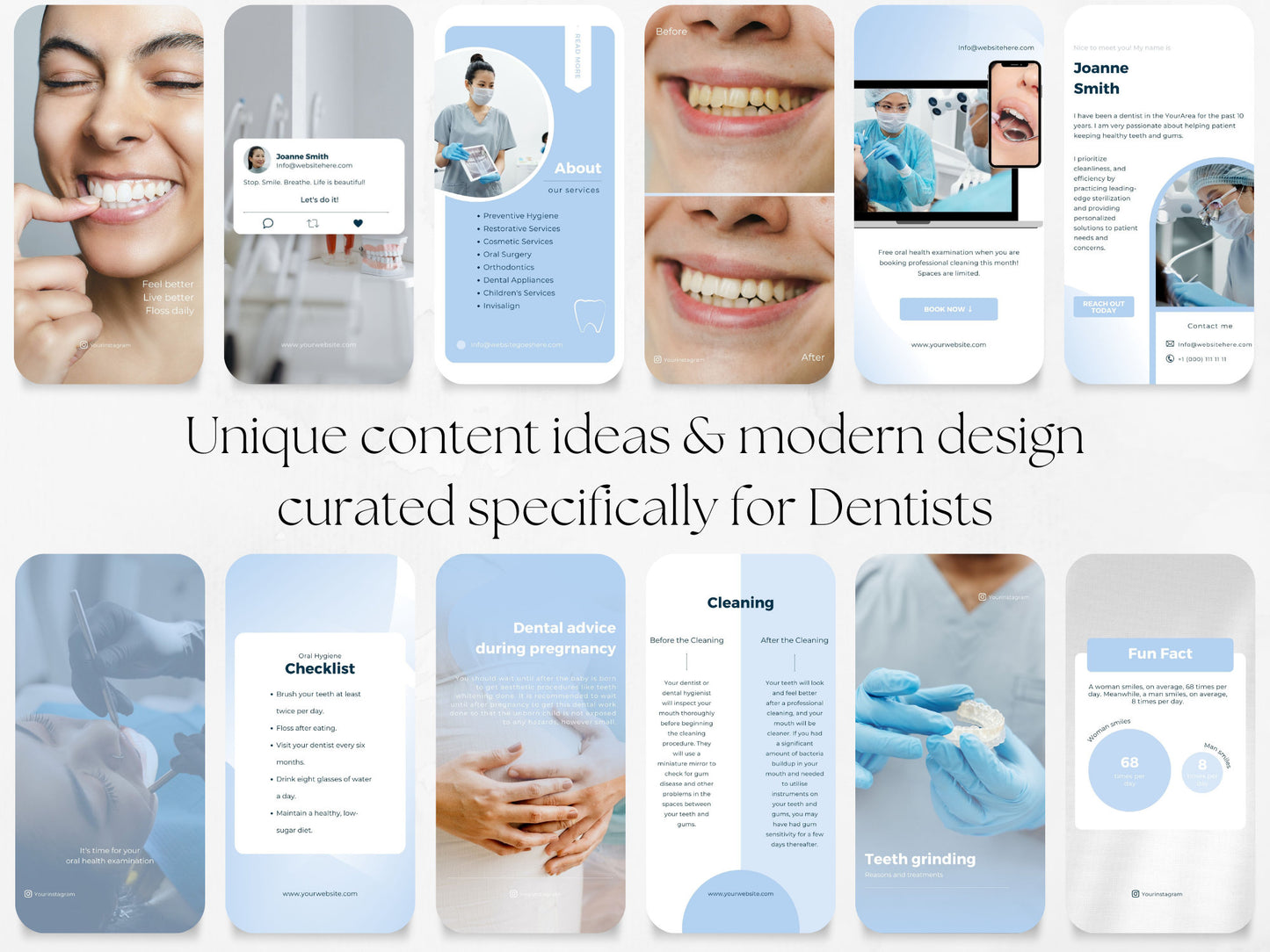 60 Dental Story Templates