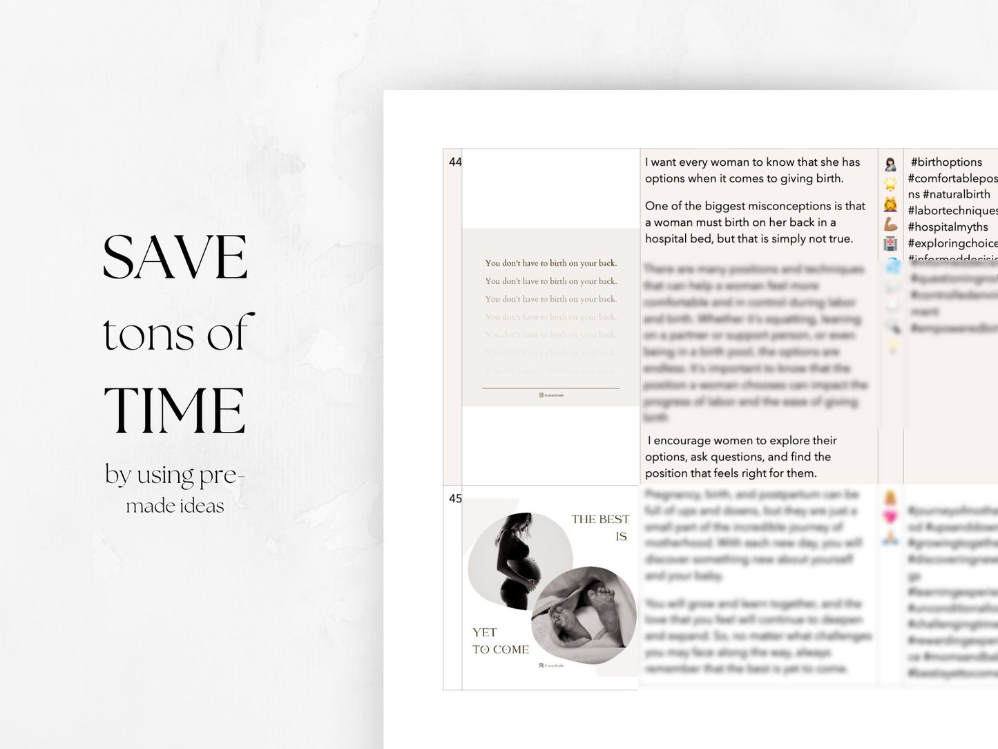 50 Post Captions for Doulas