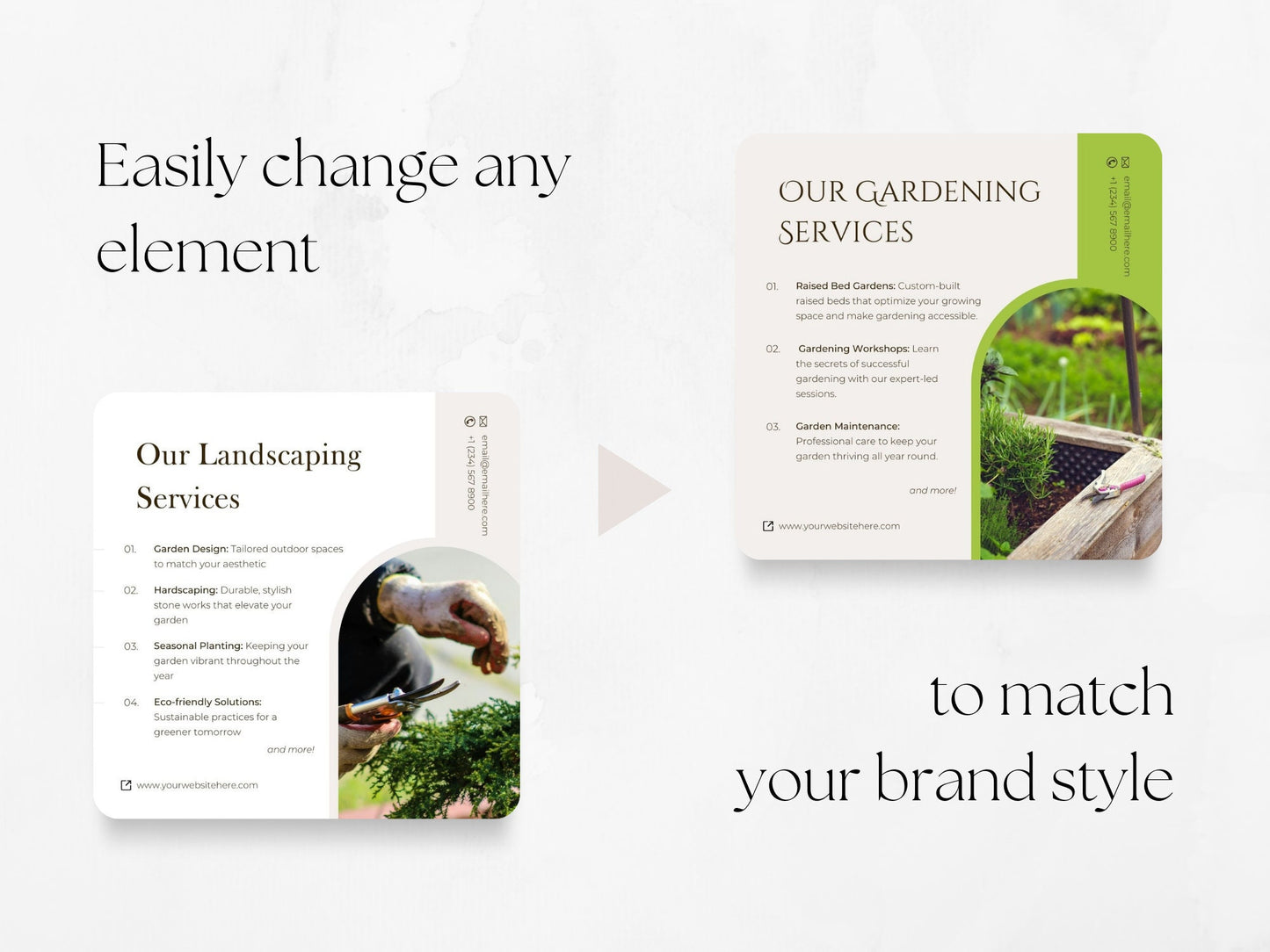 100 Landscaping or Gardening Post Templates
