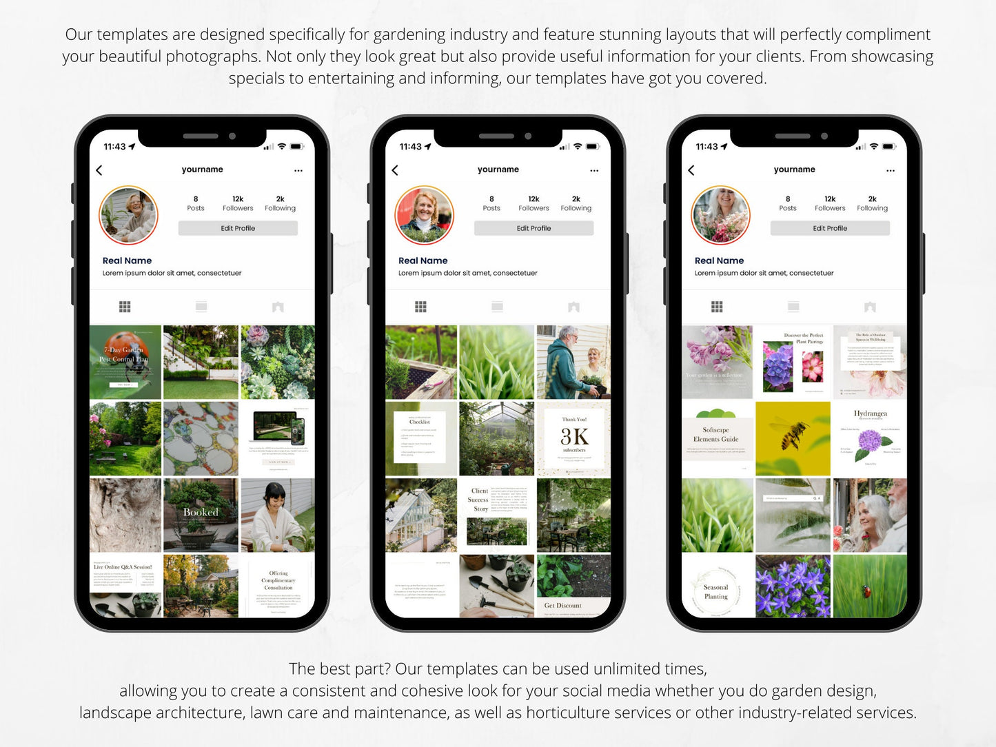 100 Landscaping or Gardening Post Templates