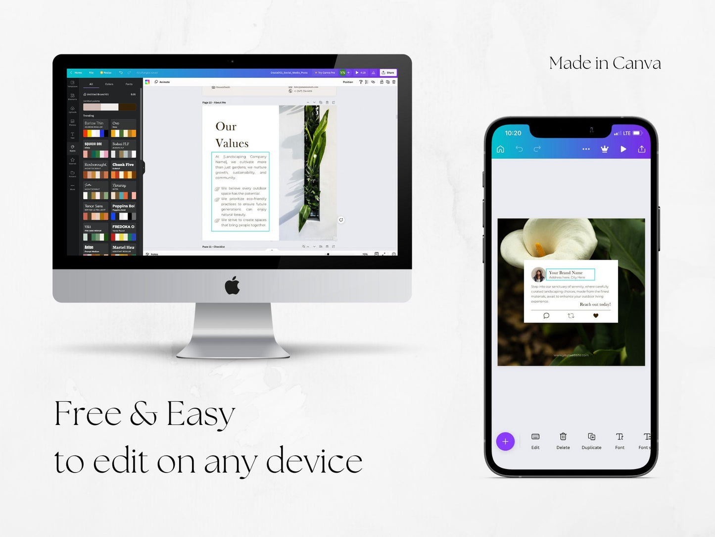 100 Landscaping or Gardening Post Templates