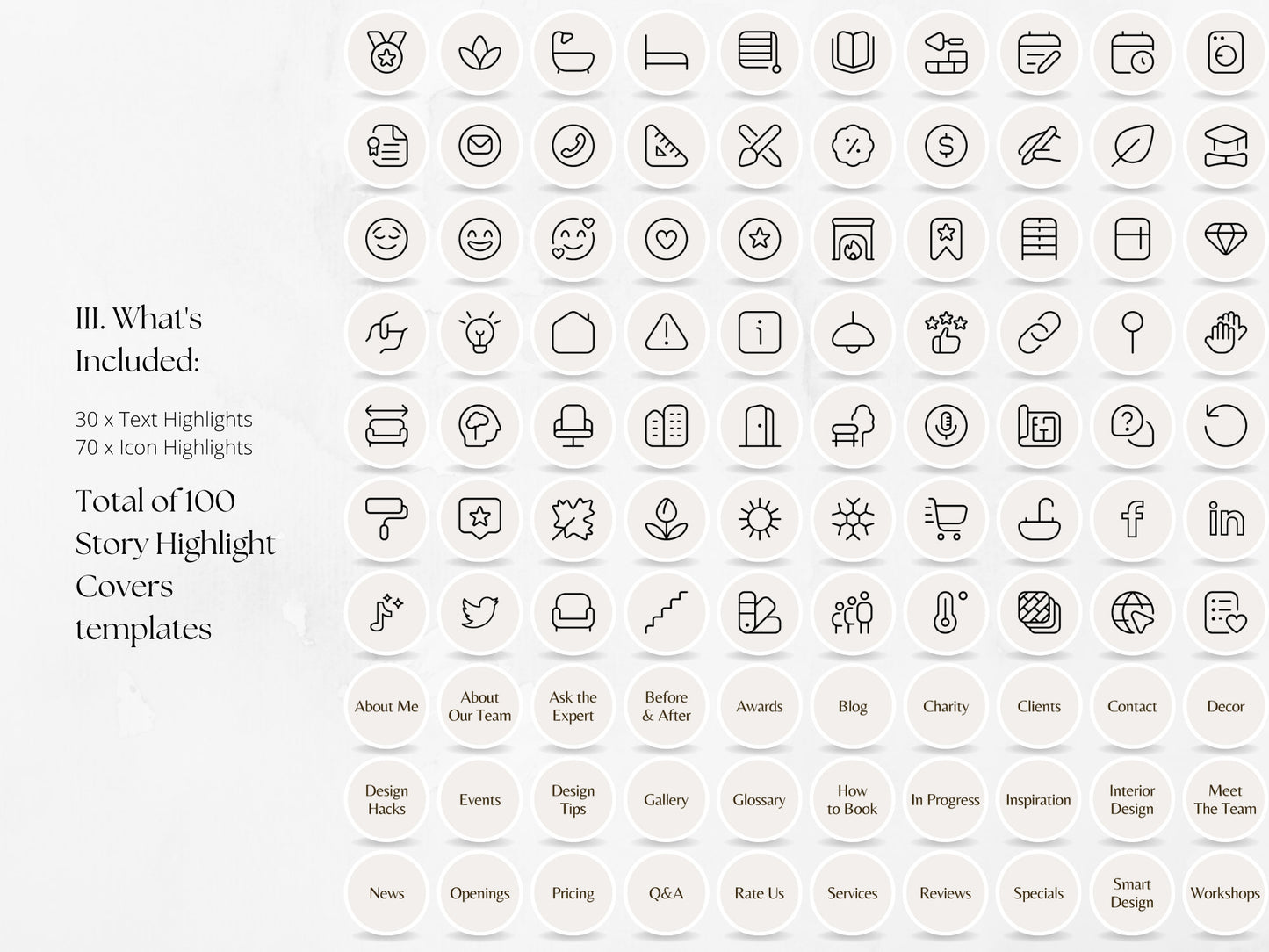 300 Interior Design Bundle: Post, Story, and Highlight Cover Templates