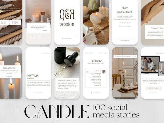 100 Candle Business Story Templates