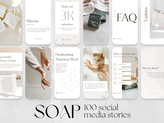 100 Soap Business Story Templates