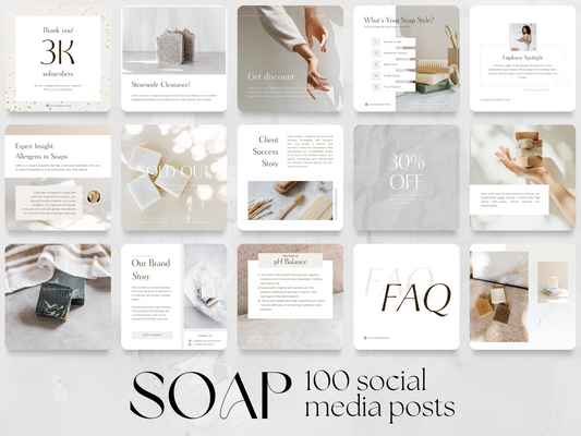 100 Soap Business Post Templates