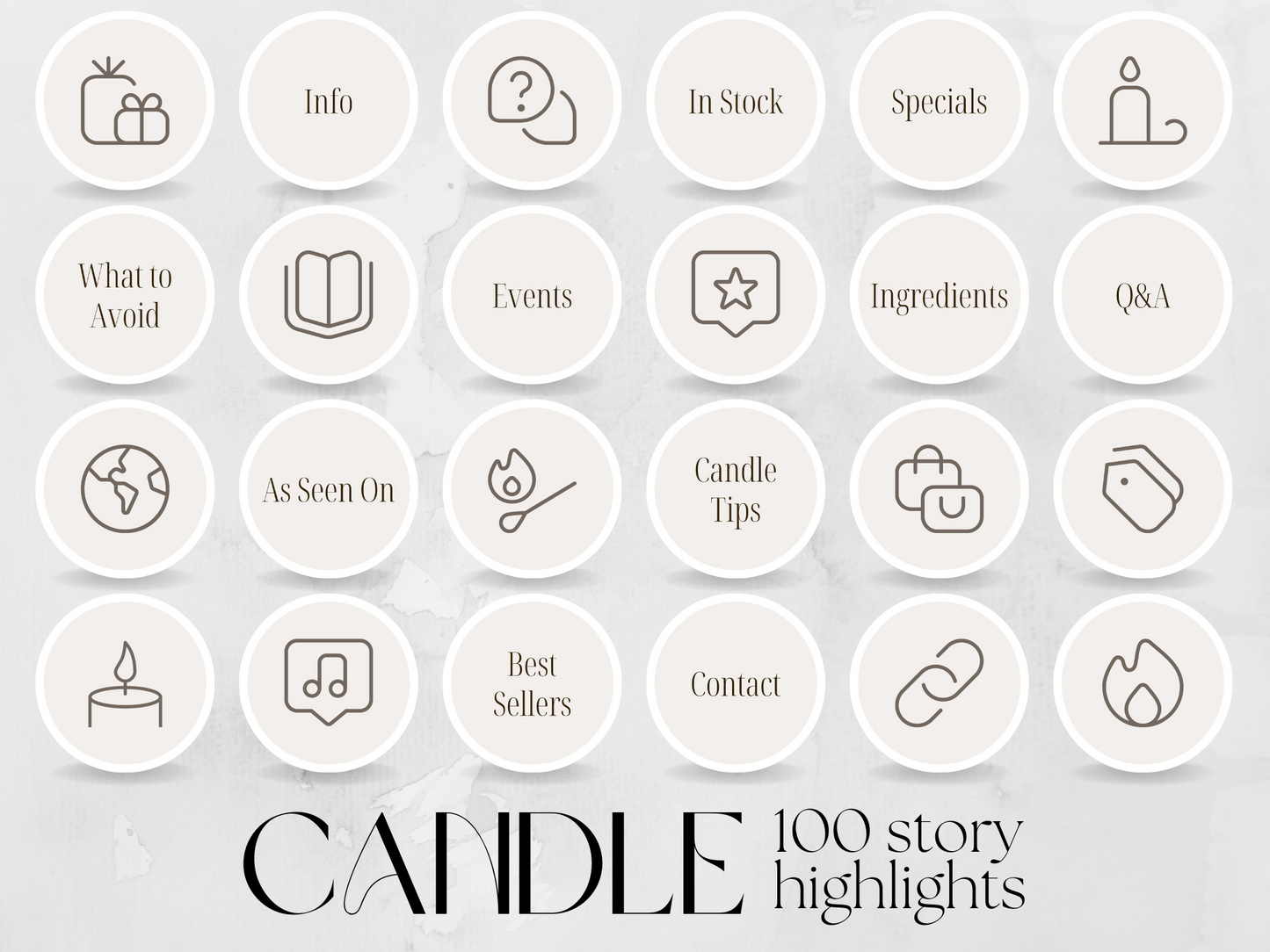 100 Candle Business Story Highlight Covers