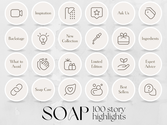 100 Soap Business Story Highlight Covers