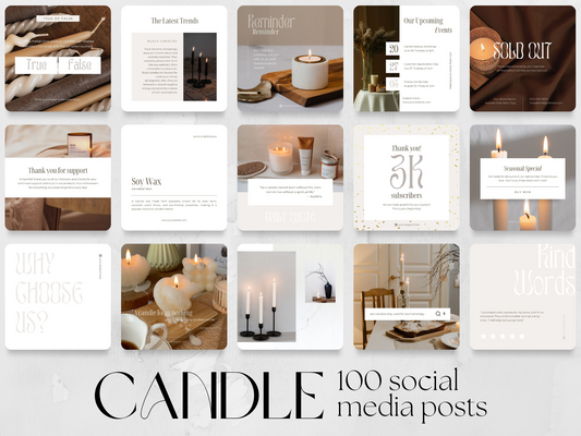 100 Candle Business Post Templates