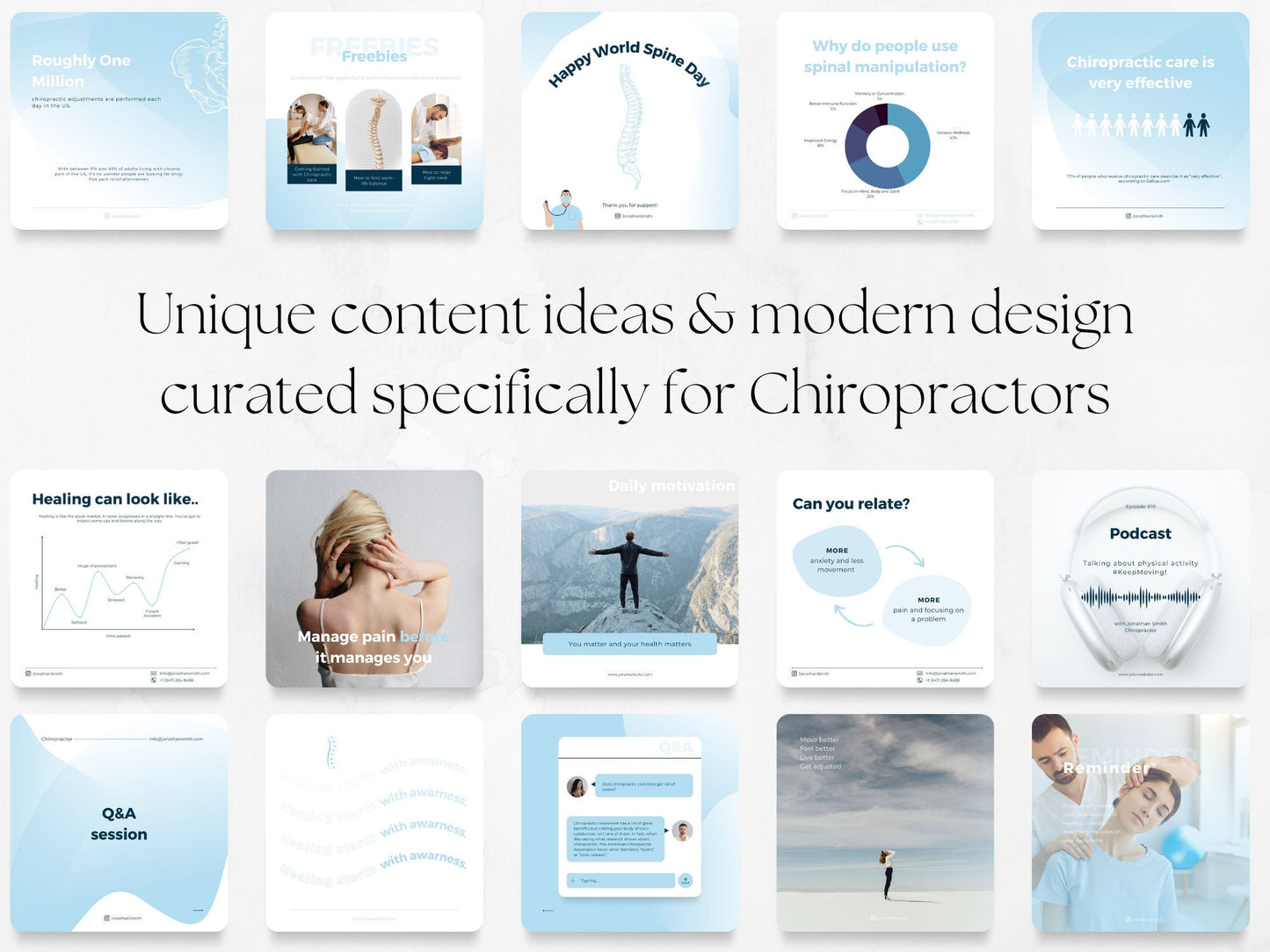 60 Chiropractor Post Templates