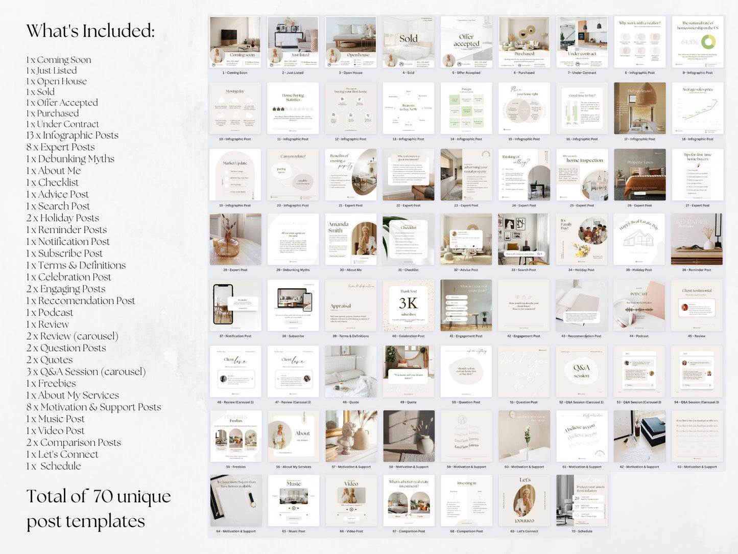 70 Real Estate Post Templates