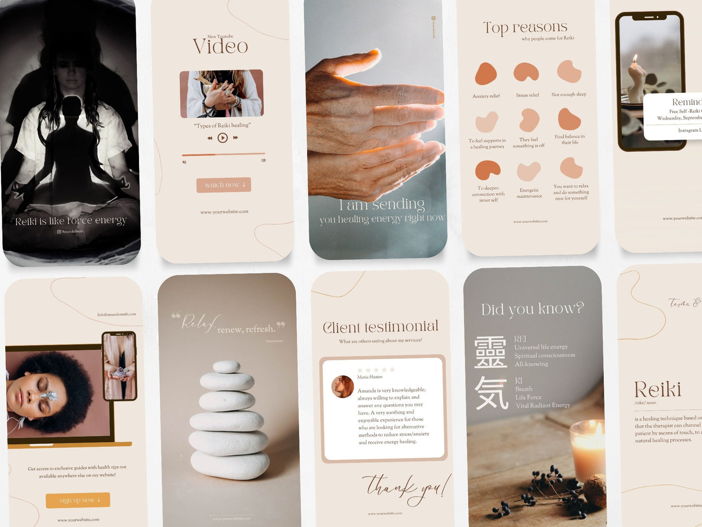 60 Reiki Master Story Templates