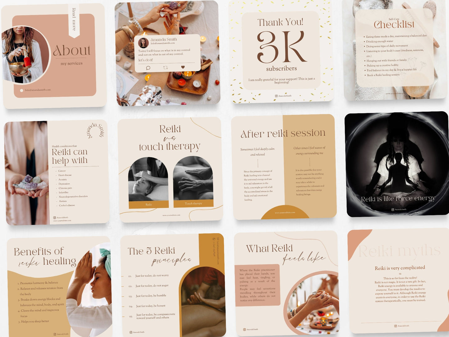 60 Reiki Master Post Templates