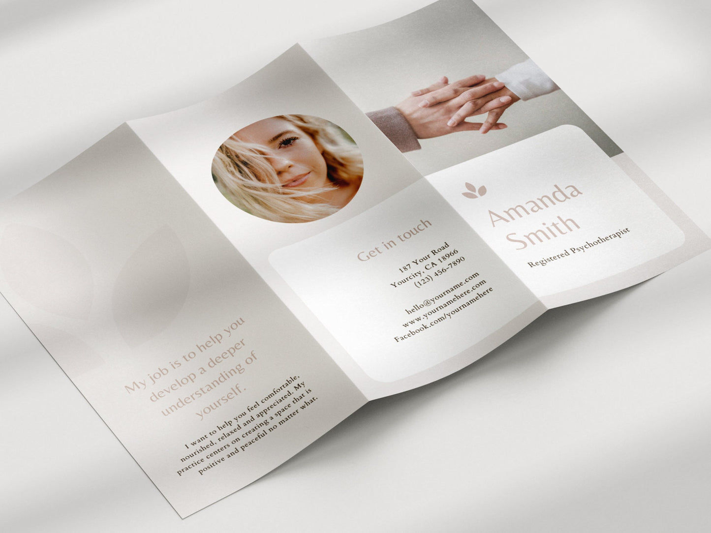 Psychologist Trifold Brochure, Double sided flyer