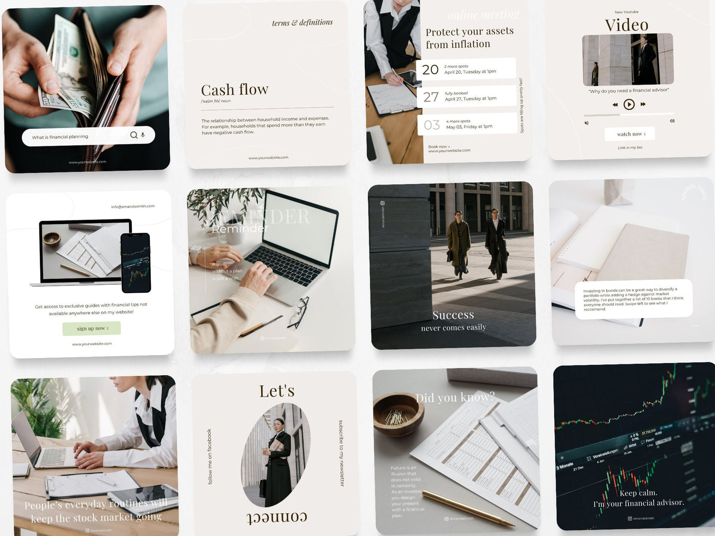 60 Financial Advisor Post Templates