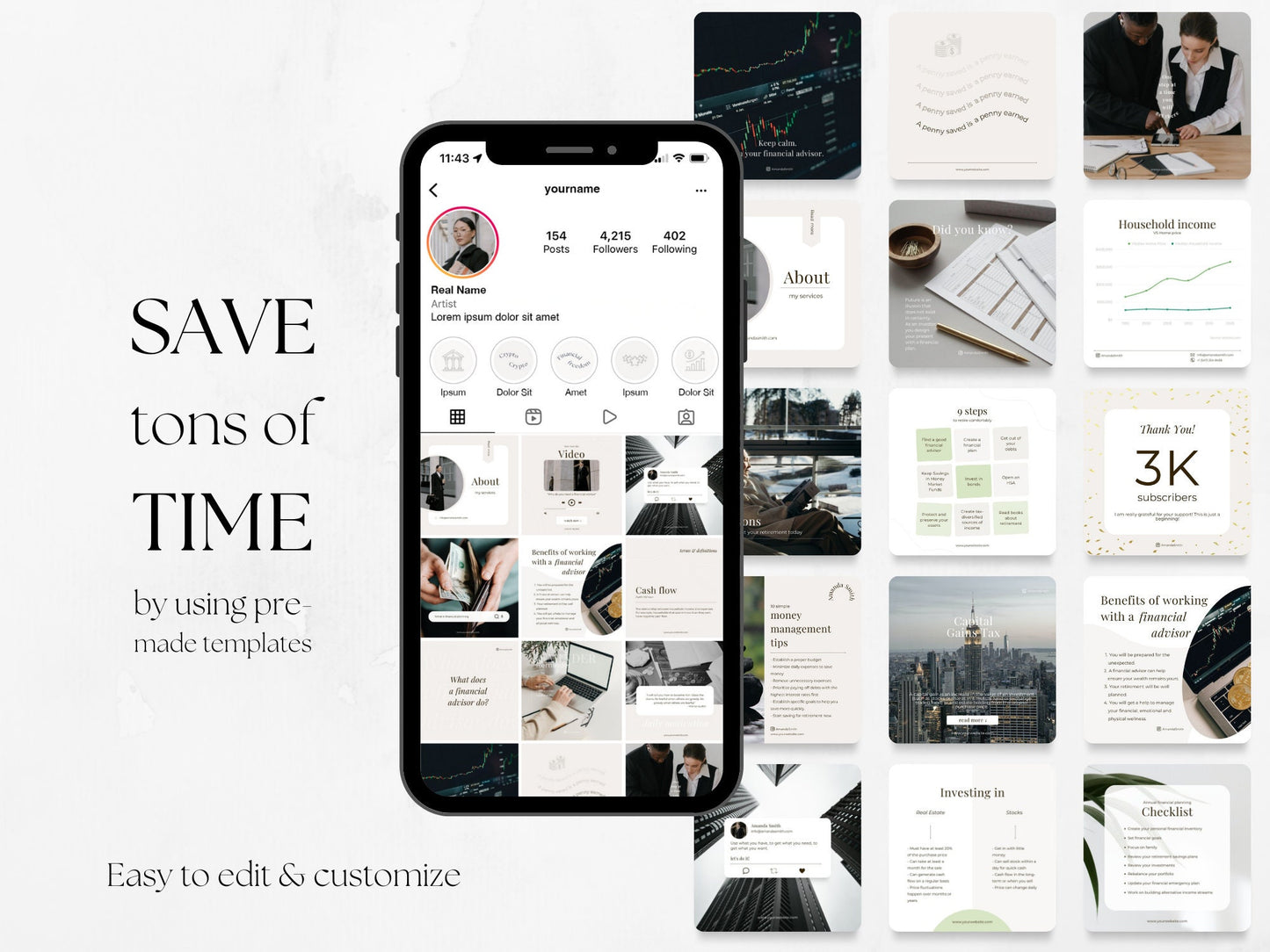 60 Financial Advisor Post Templates