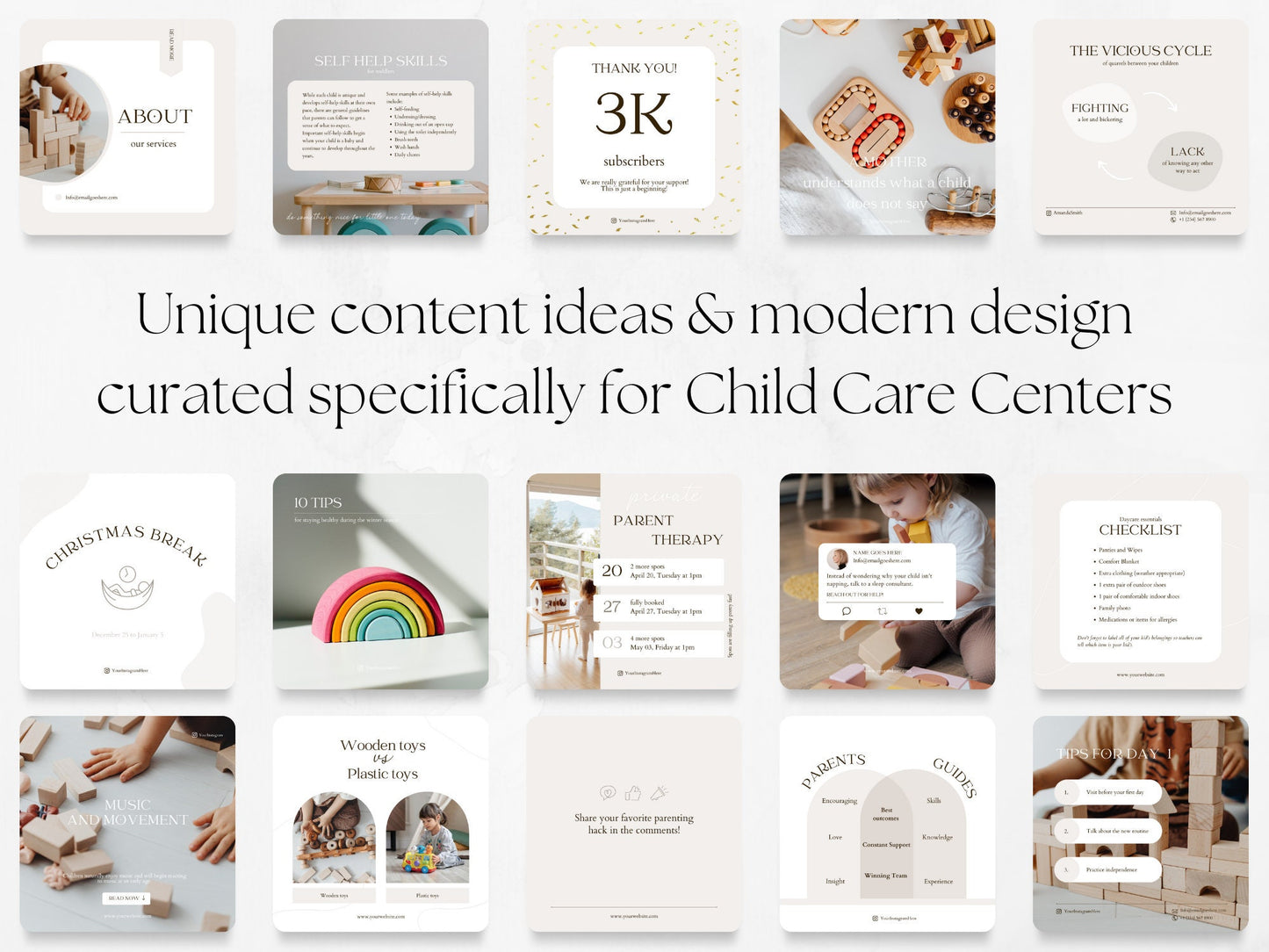 50 Childcare Post Templates