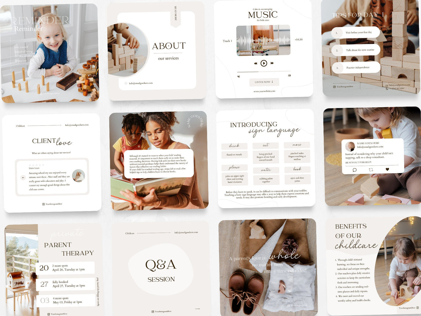 50 Childcare Post Templates