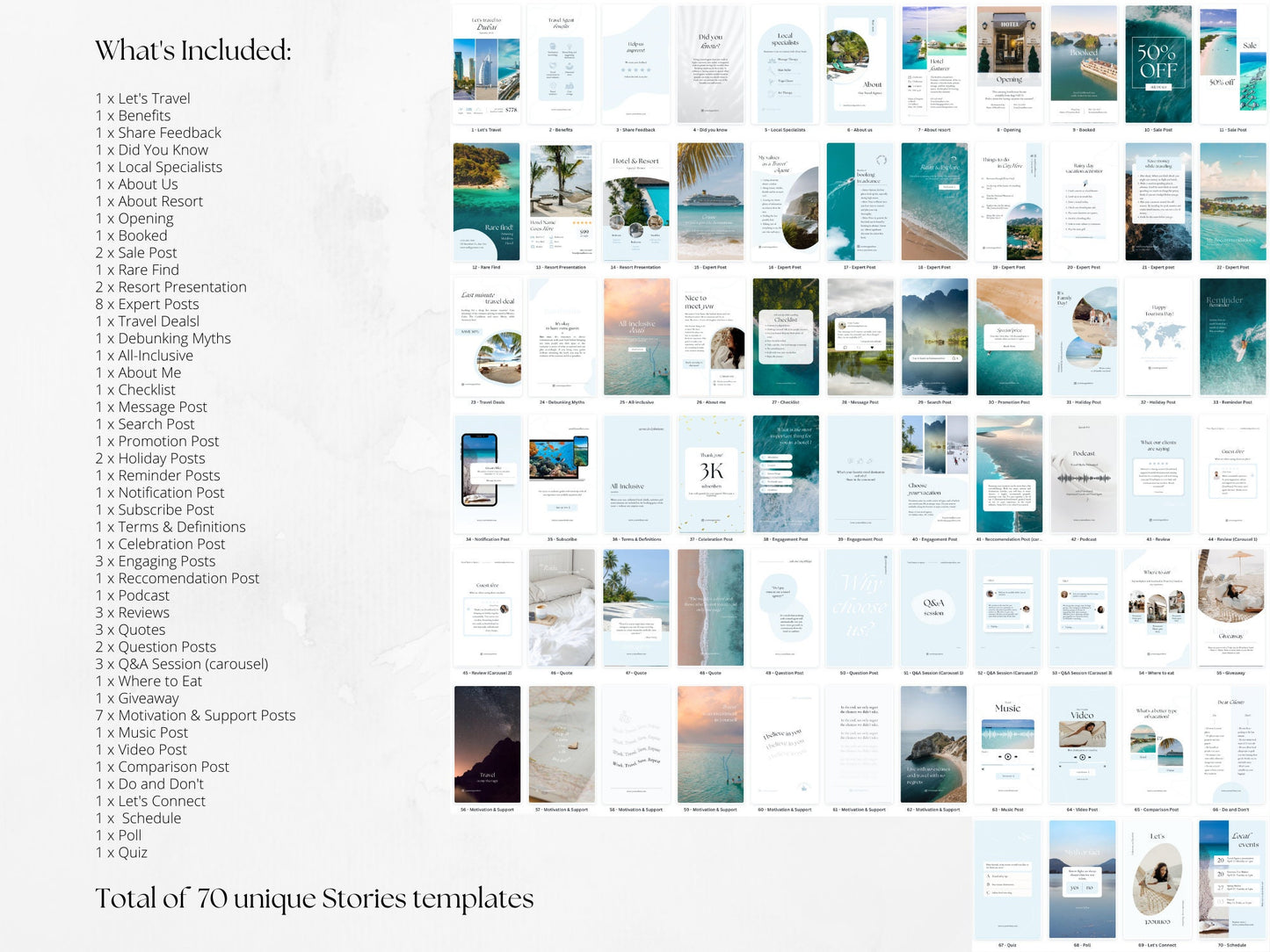 70 Travel Story Templates