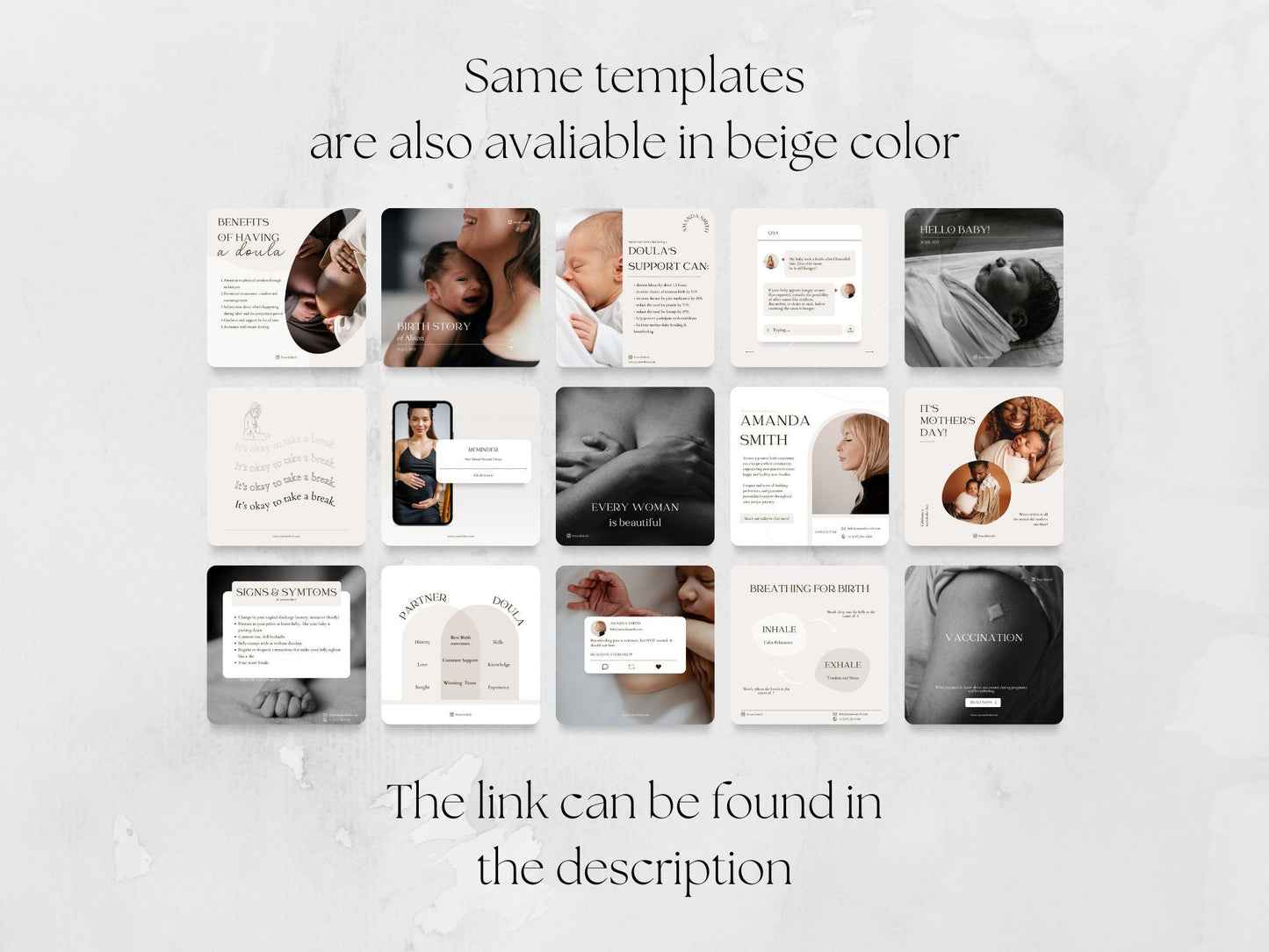 50 Doula Post Templates in Black