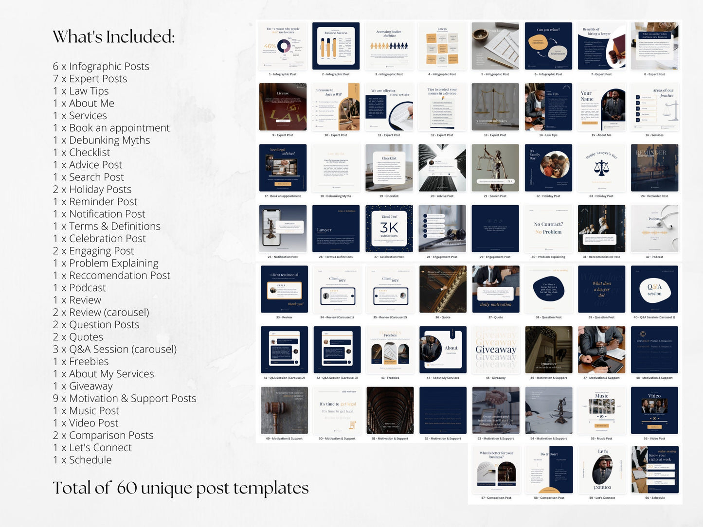 60 Lawyer Post Templates