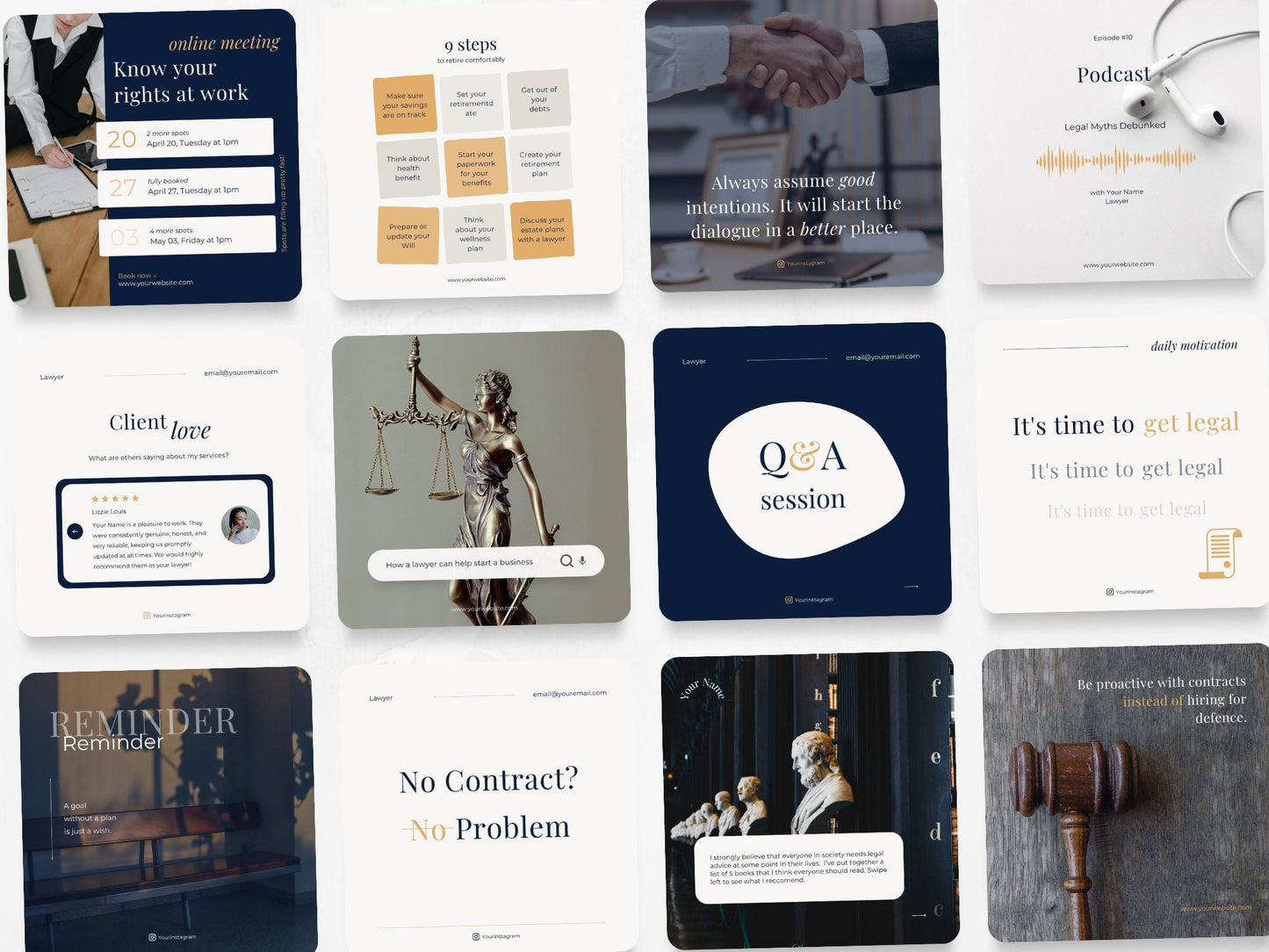 60 Lawyer Post Templates