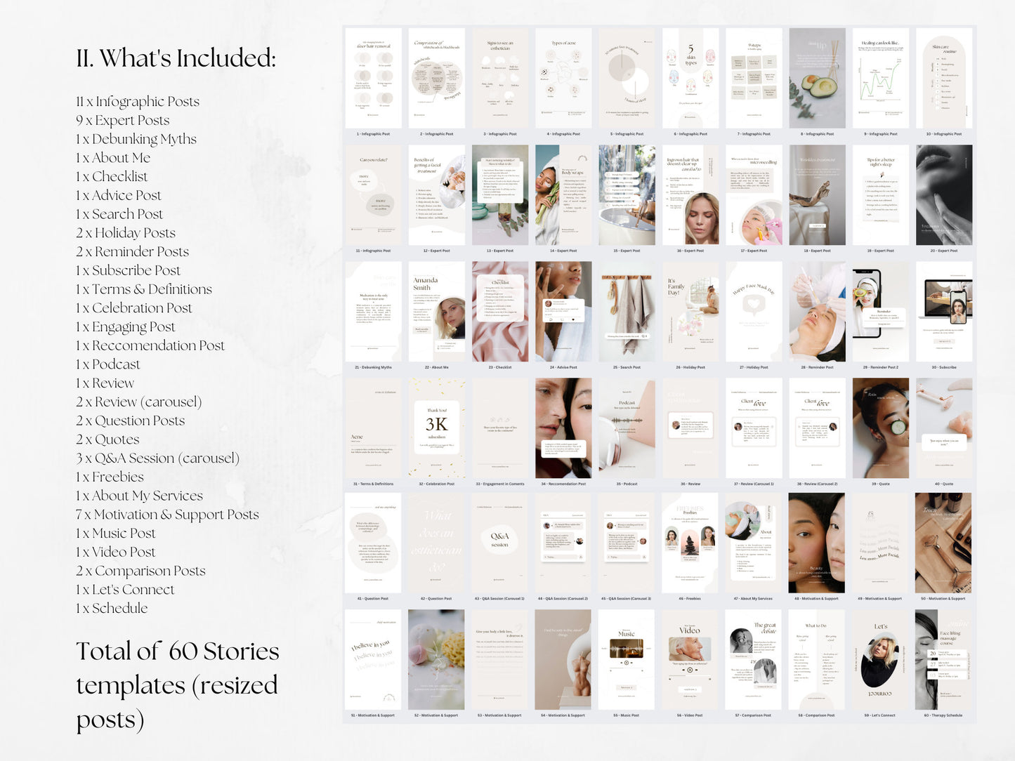 200 Esthetician Bundle: Post, Story, and Highlight Cover Templates