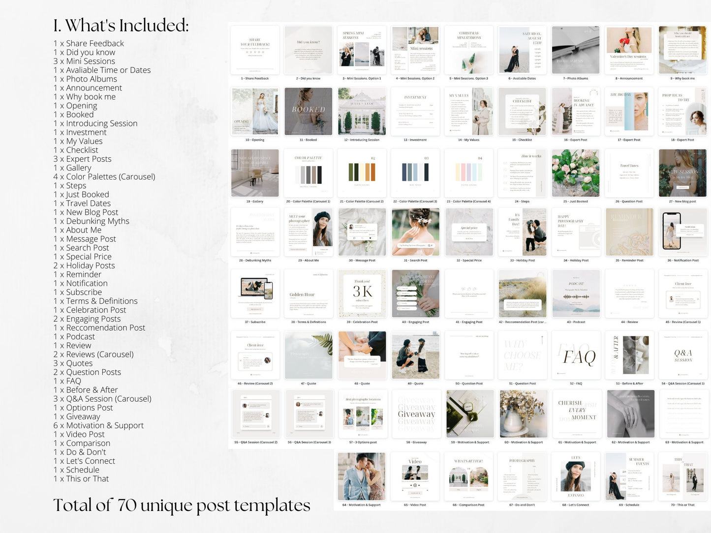 210 Photography Bundle: Post, Story, and Highlight Cover Templates