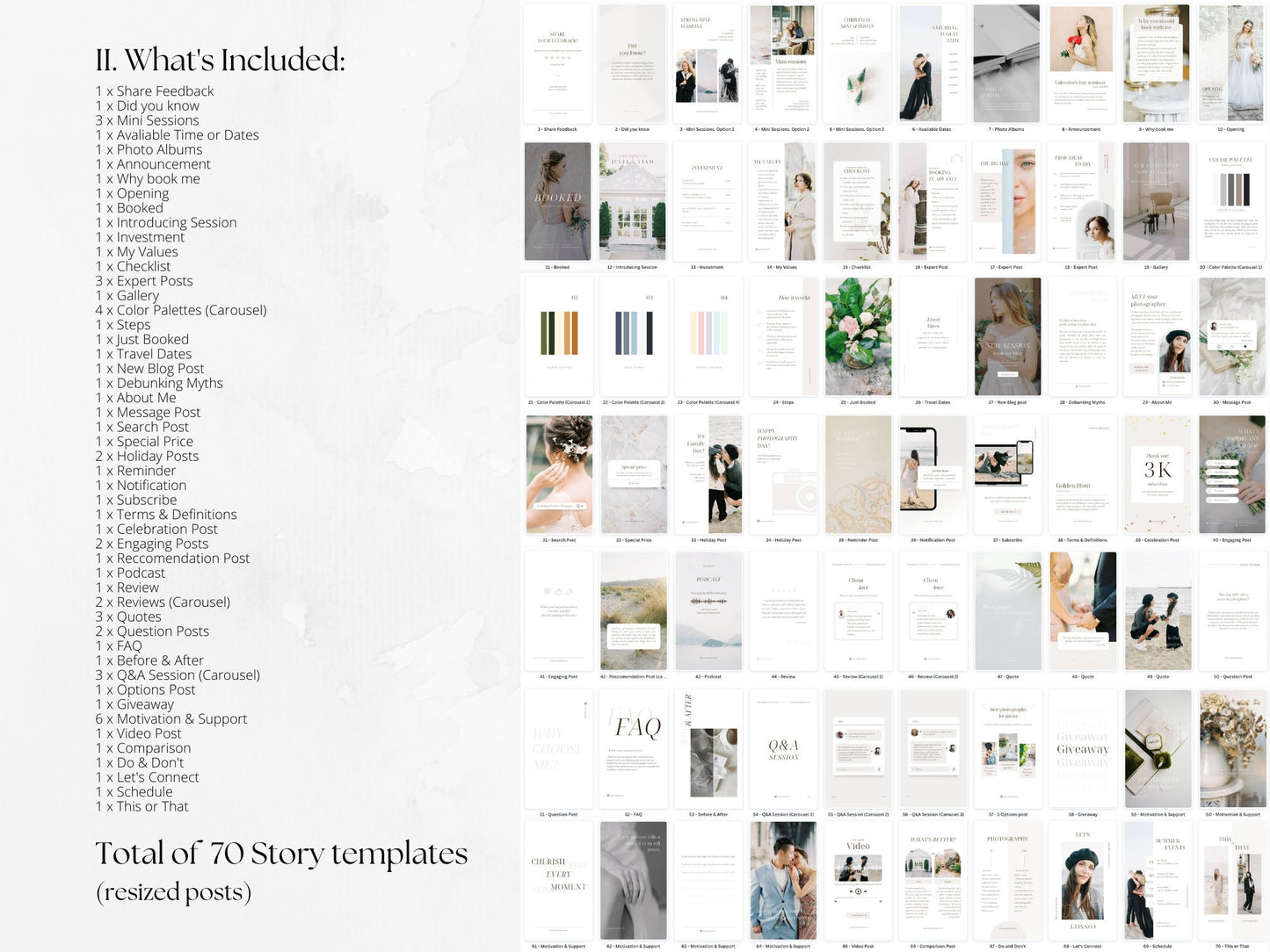 210 Photography Bundle: Post, Story, and Highlight Cover Templates