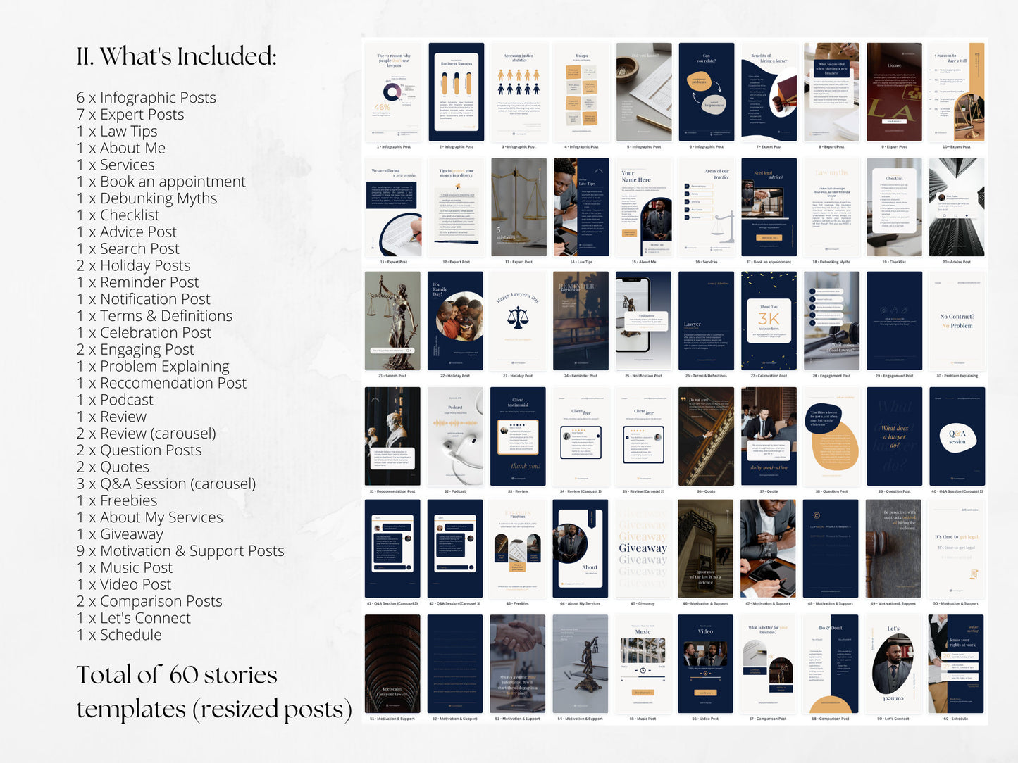 200 Lawyer Bundle: Post, Story, and Highlight Cover Templates