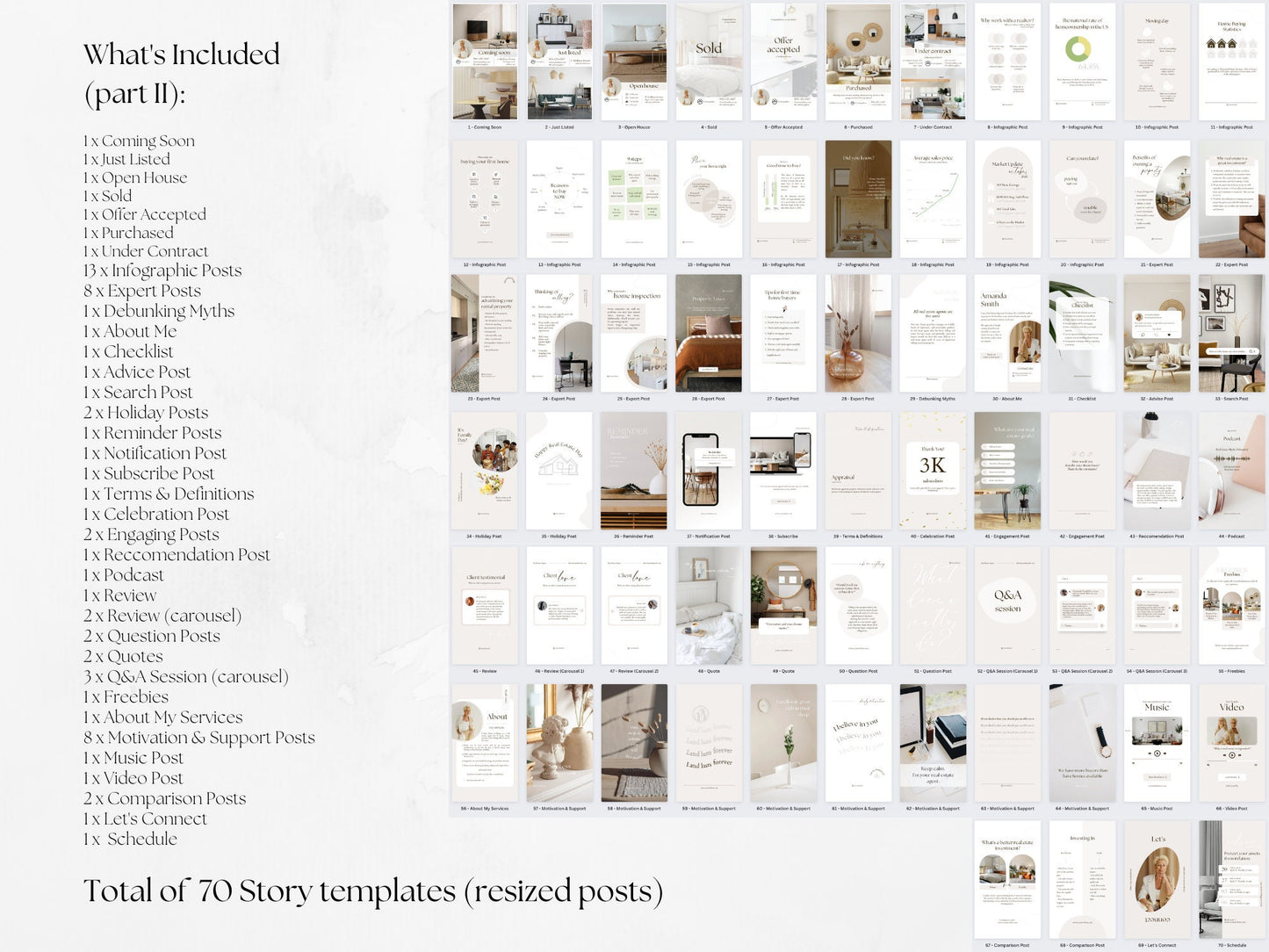 210 Real Estate Bundle: Post, Story, and Highlight Cover Templates