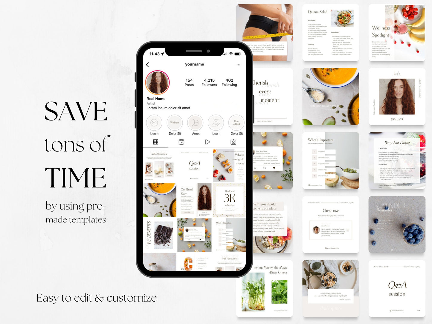 80 Nutrition Post Templates