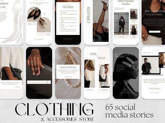 65 Fashion Story Templates made in free Canva for Social Media