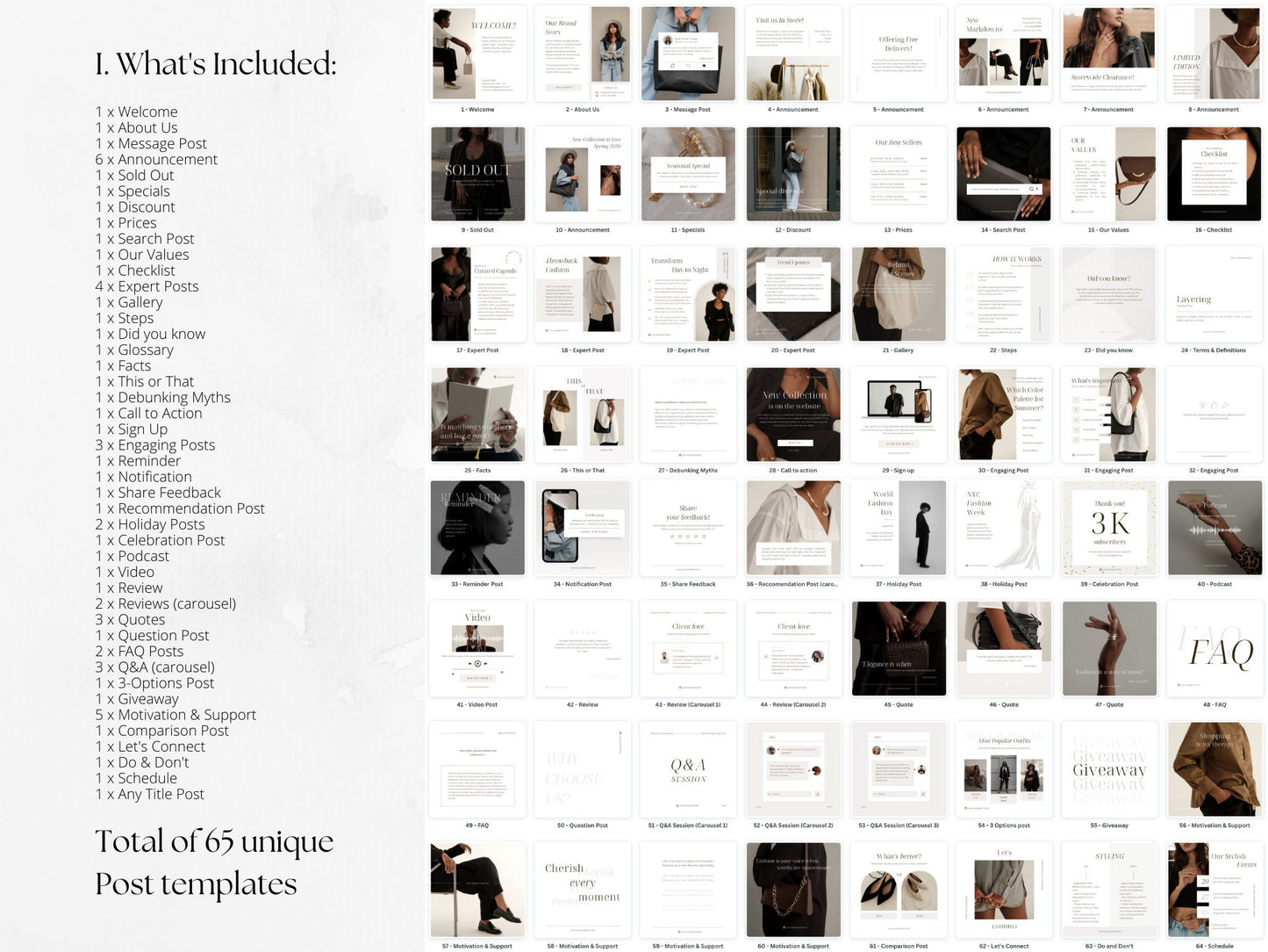 230 Fashion Bundle: Post, Story, and Highlight Cover Templates