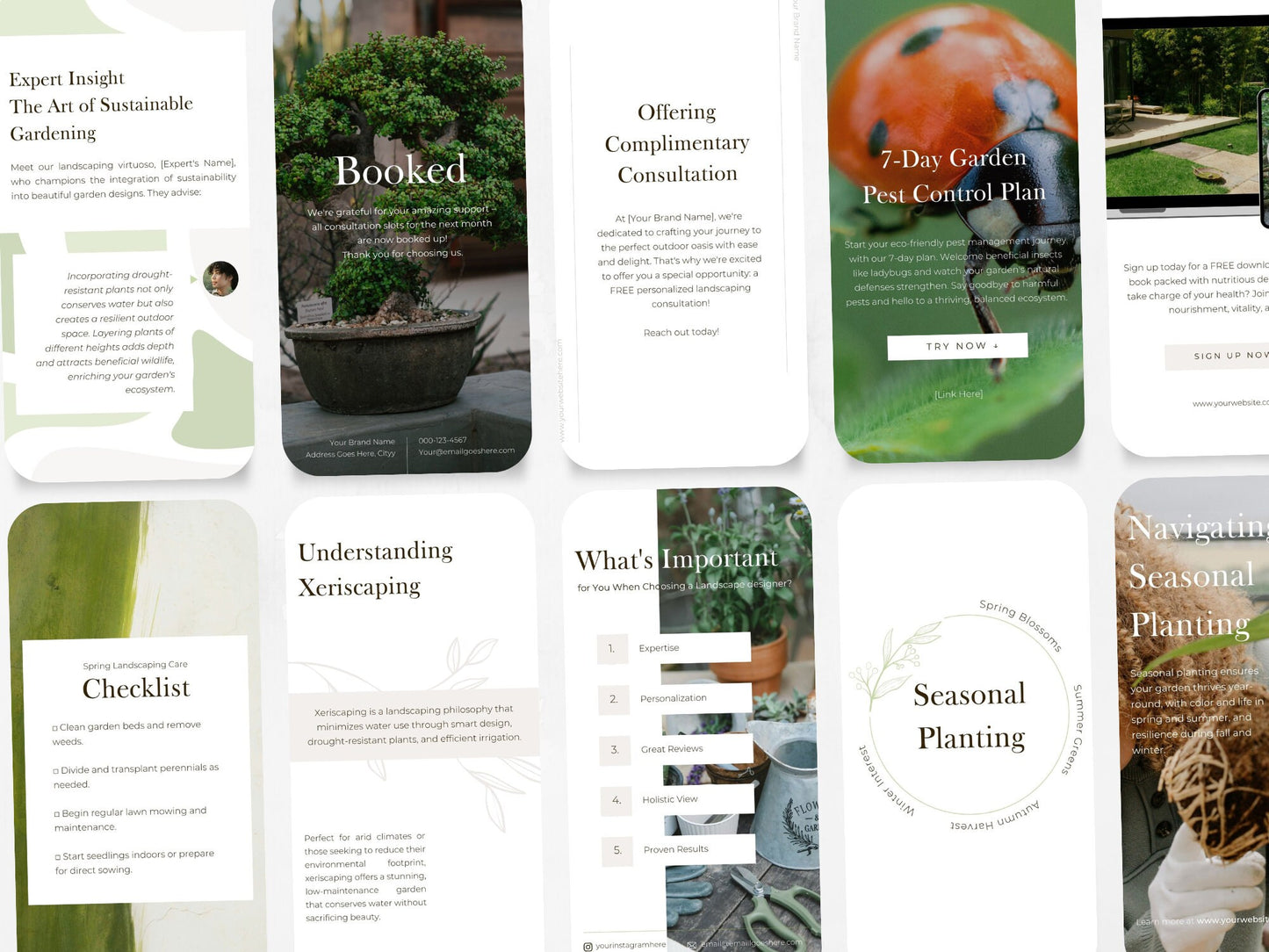 100 Gardening or Landscaping Story Templates