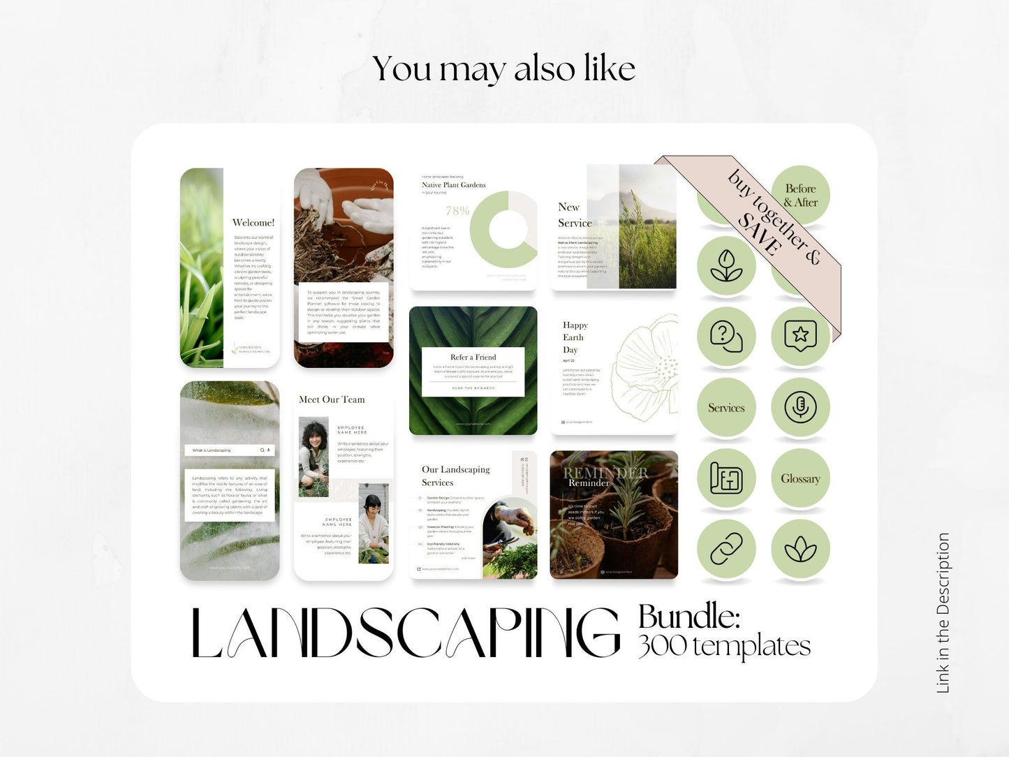 100 Gardening or Landscaping Story Highlight Cover Templates