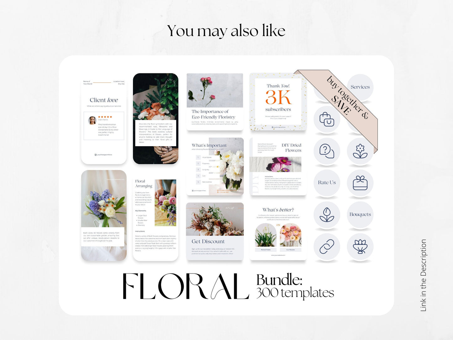 100 Floral Post Templates