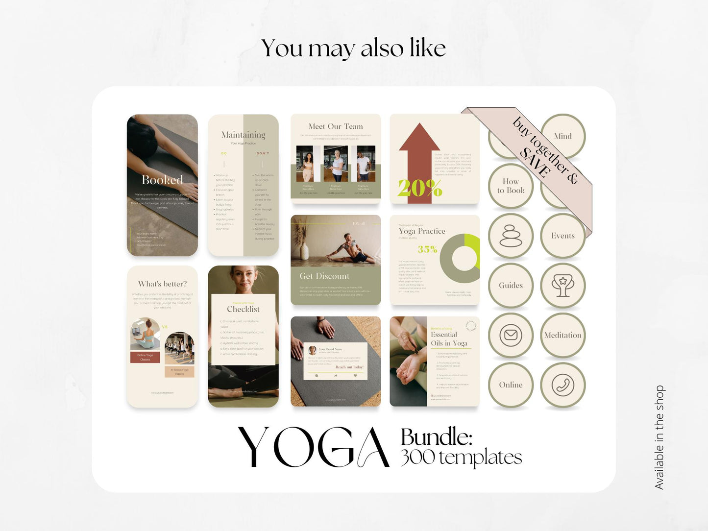 100 Yoga Post Templates