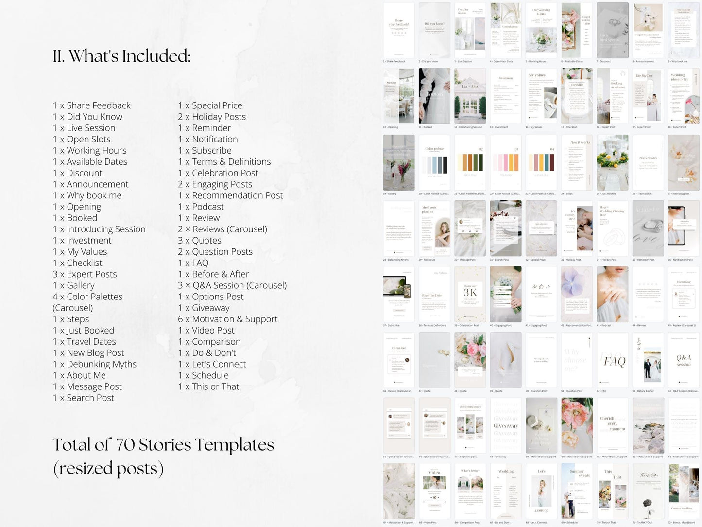 240 Wedding Planner Bundle: Post, Story, and Highlight Cover Templates