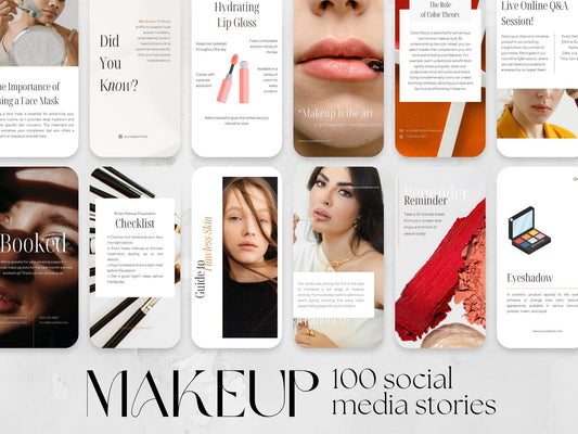 100 Beige Make Up Story Templates